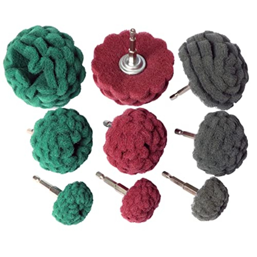 Grinder Polishing Pad Kit - Zestaw 9 szt. szczotek do szorowania,