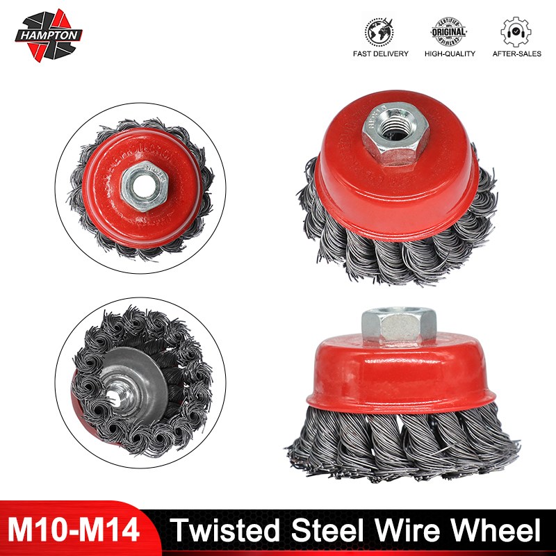 Angle Grinder Wire Brush Wheel - HAMPTON Szczotka Druciana Skręcana M10 M14