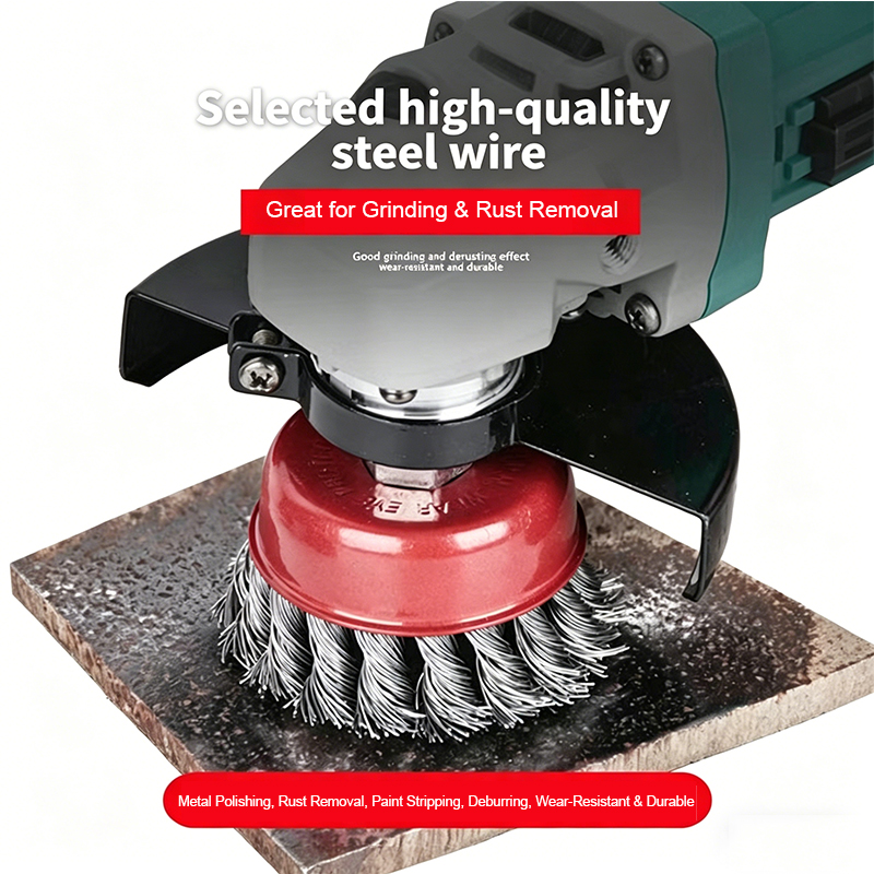 Angle Grinder Wire Brush Wheel - Szczotka druciana trójprzewodowa do szlifierki kątowej,