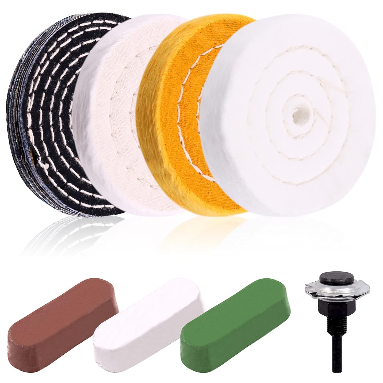 Grinder Polishing Pad Kit - Zestaw do polerowania szlifierką stołową, tarcze