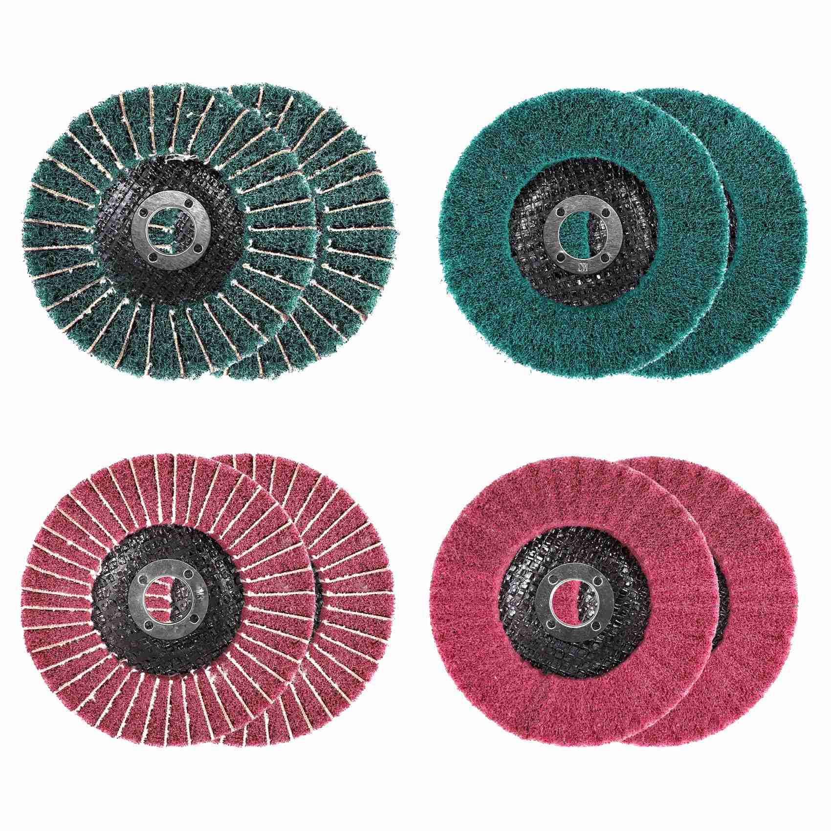 Angle Grinder Flap Disc Set - AS94-8PCS Zestaw 4-calowych czerwono-zielonych tarcz lamelowych