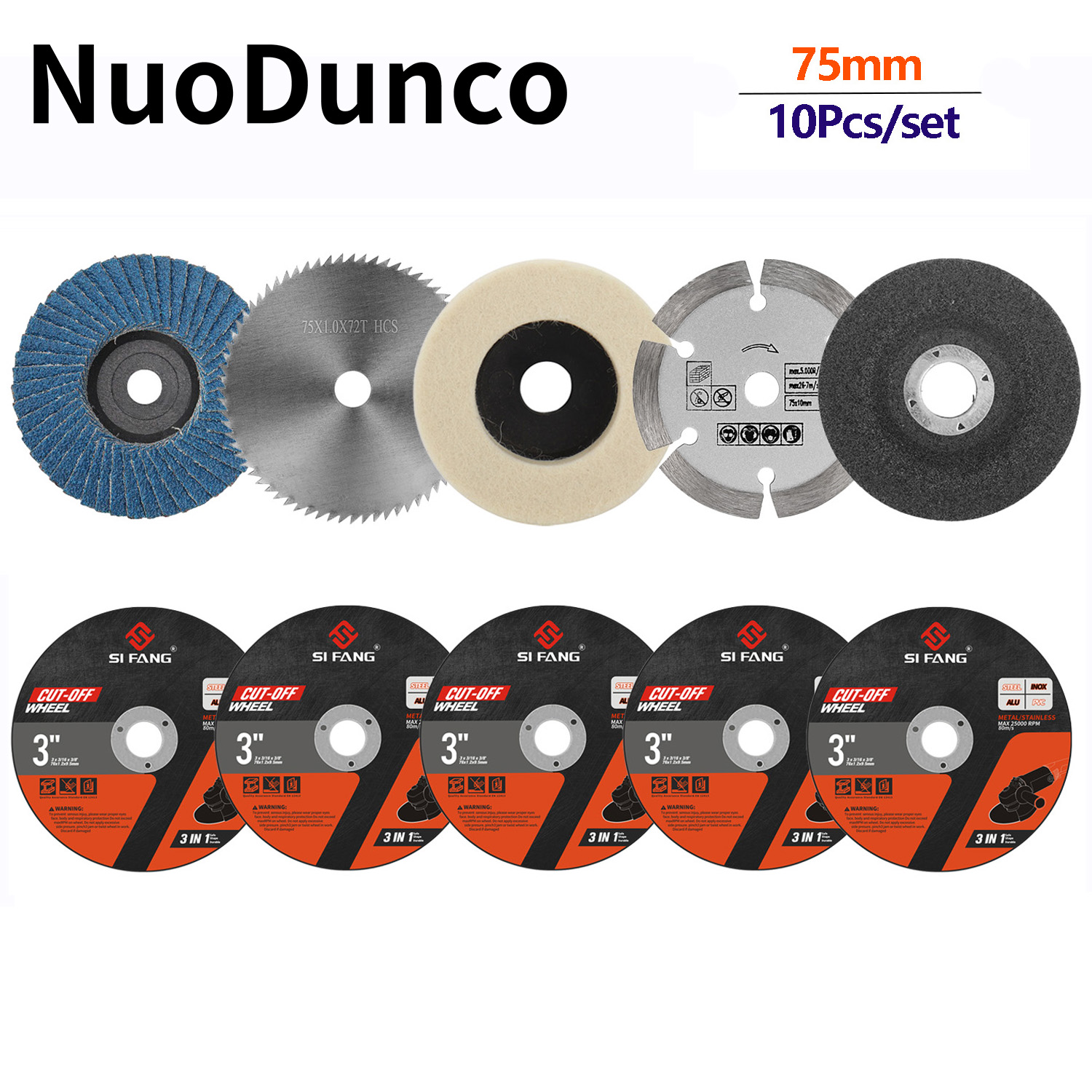 Angle Grinder Flap Disc Set - 10 sztuk/zestaw Tarcza do cięcia drewna