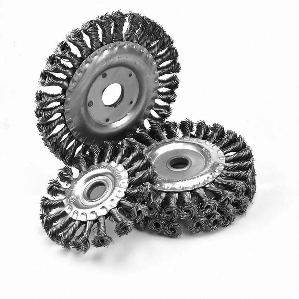 Angle Grinder Wire Brush Wheel - Szczotka z drutu skręconego, płaska, do