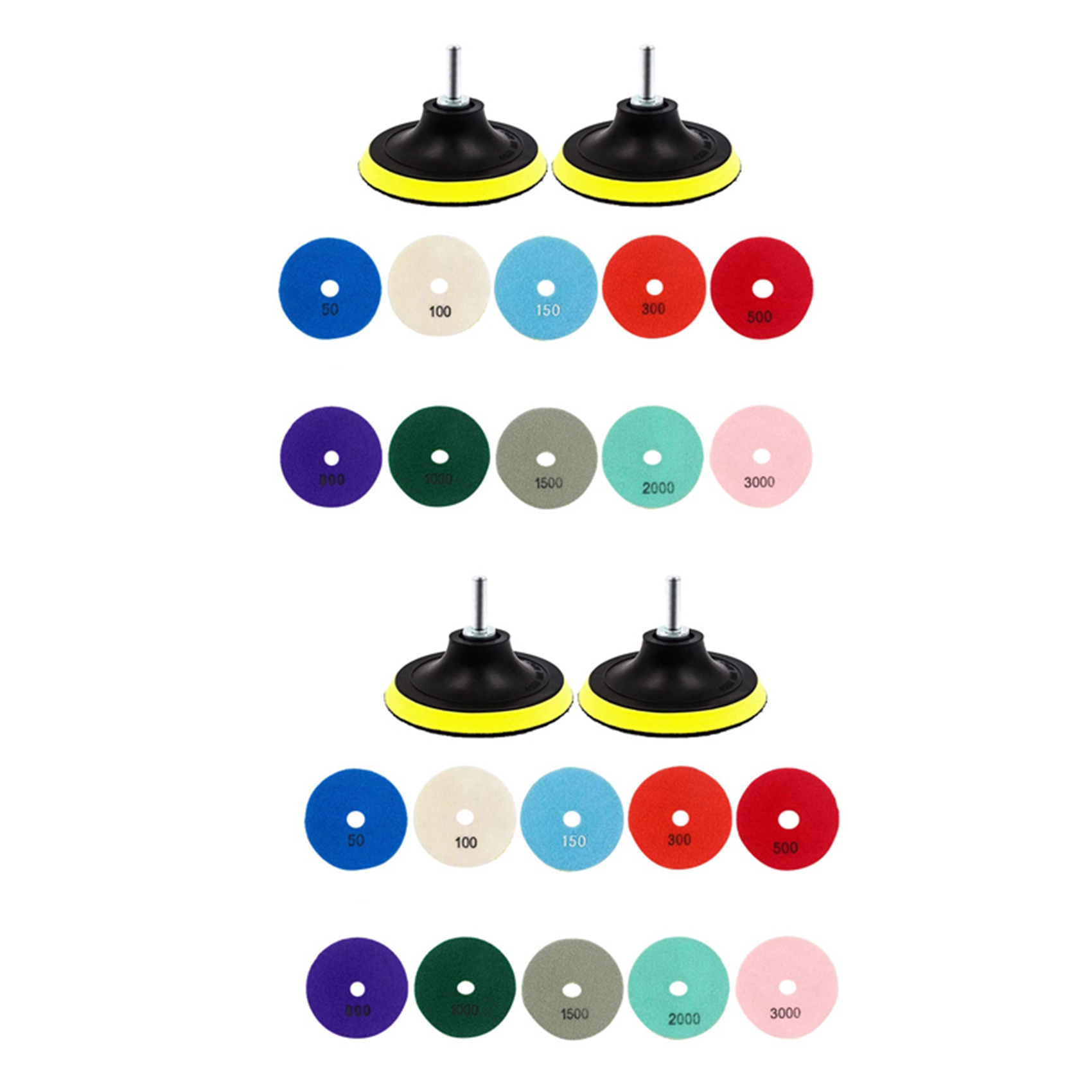 Grinder Polishing Pad Kit - AC23-24 szt. Zestaw 3-calowych diamentowych tarcz