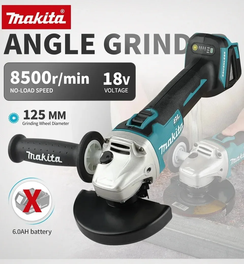 Cordless Angle Grinder 125Mm Brushless - Makita DGA404 – bezprzewodowa, akumulatorowa szlifierka