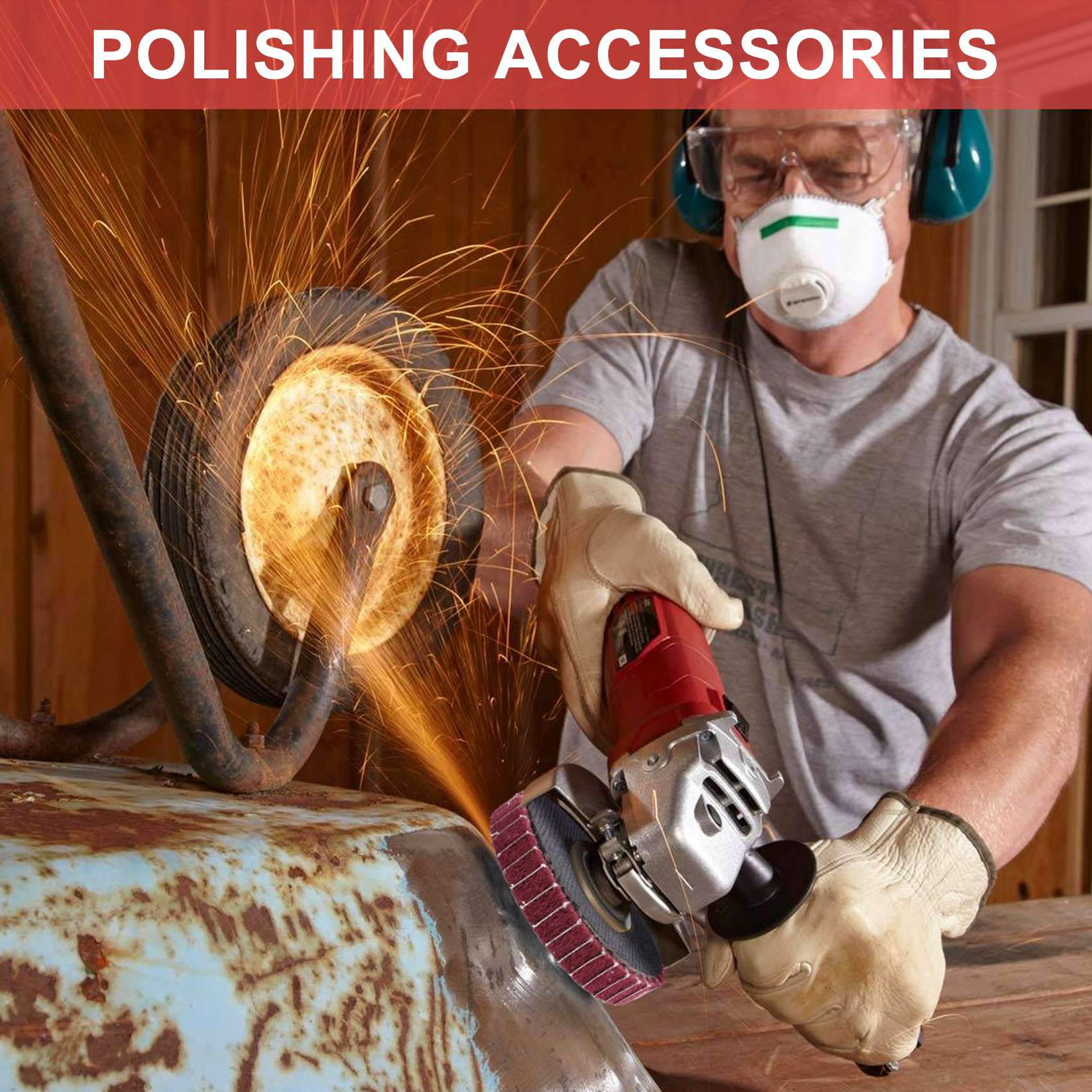 Angle Grinder Flap Disc Set - NOWY ZESTAW 8 SZTUK 4-calowych Czerwonych