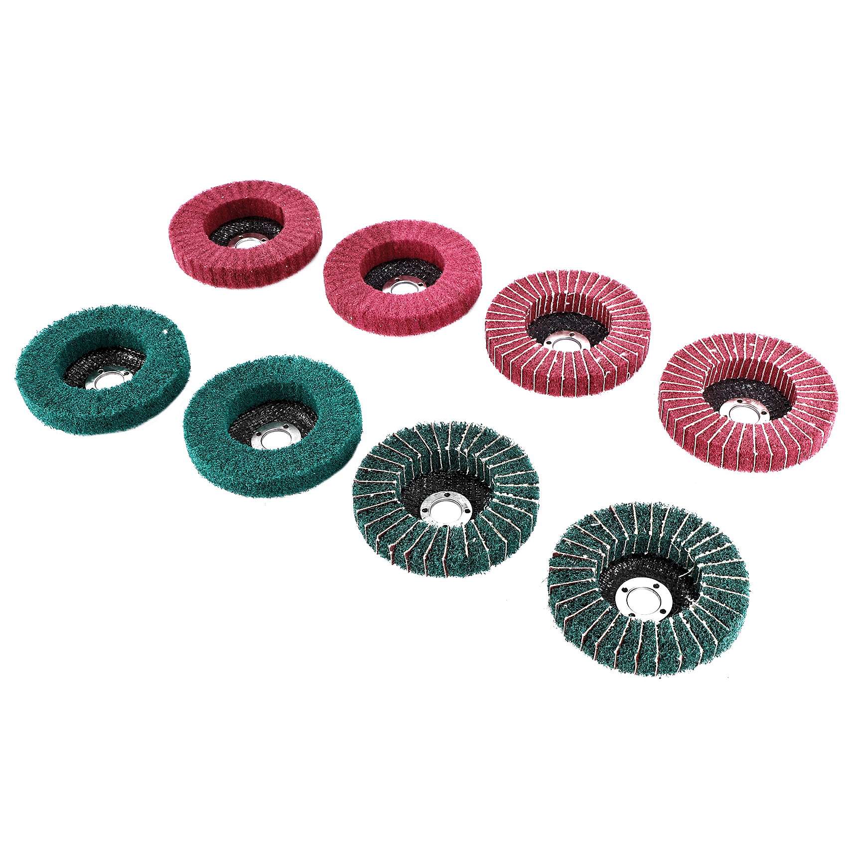 Angle Grinder Flap Disc Set - ABHI-8PCS Zestaw 4-calowych czerwono-zielonych tarcz lamelowych