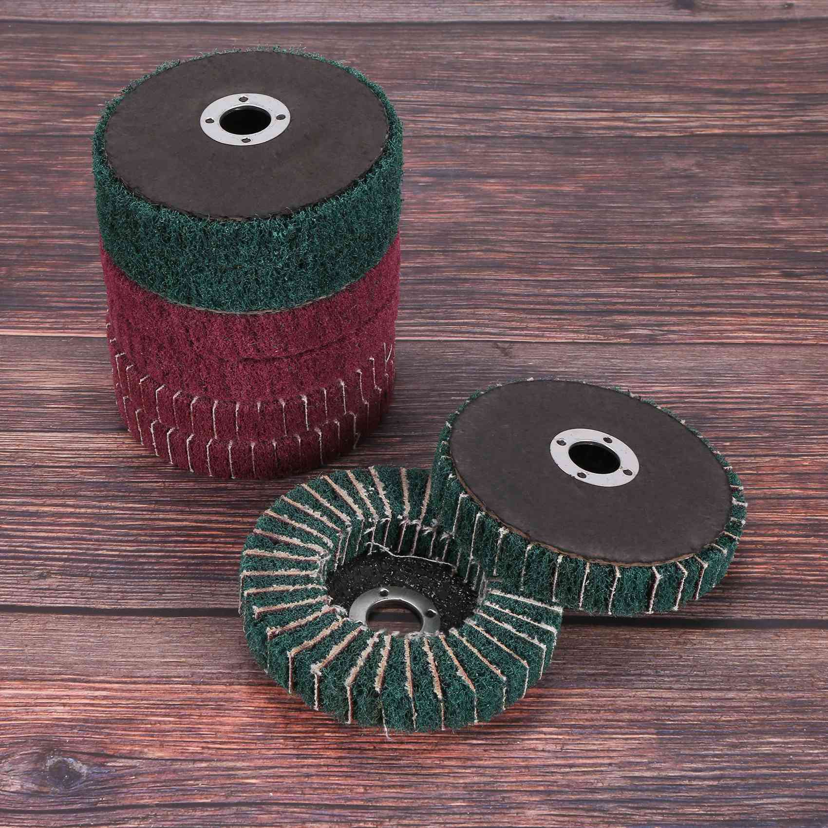 Angle Grinder Flap Disc Set - Zestaw 8 szt. 4-calowych czerwono-zielonych lamelowych