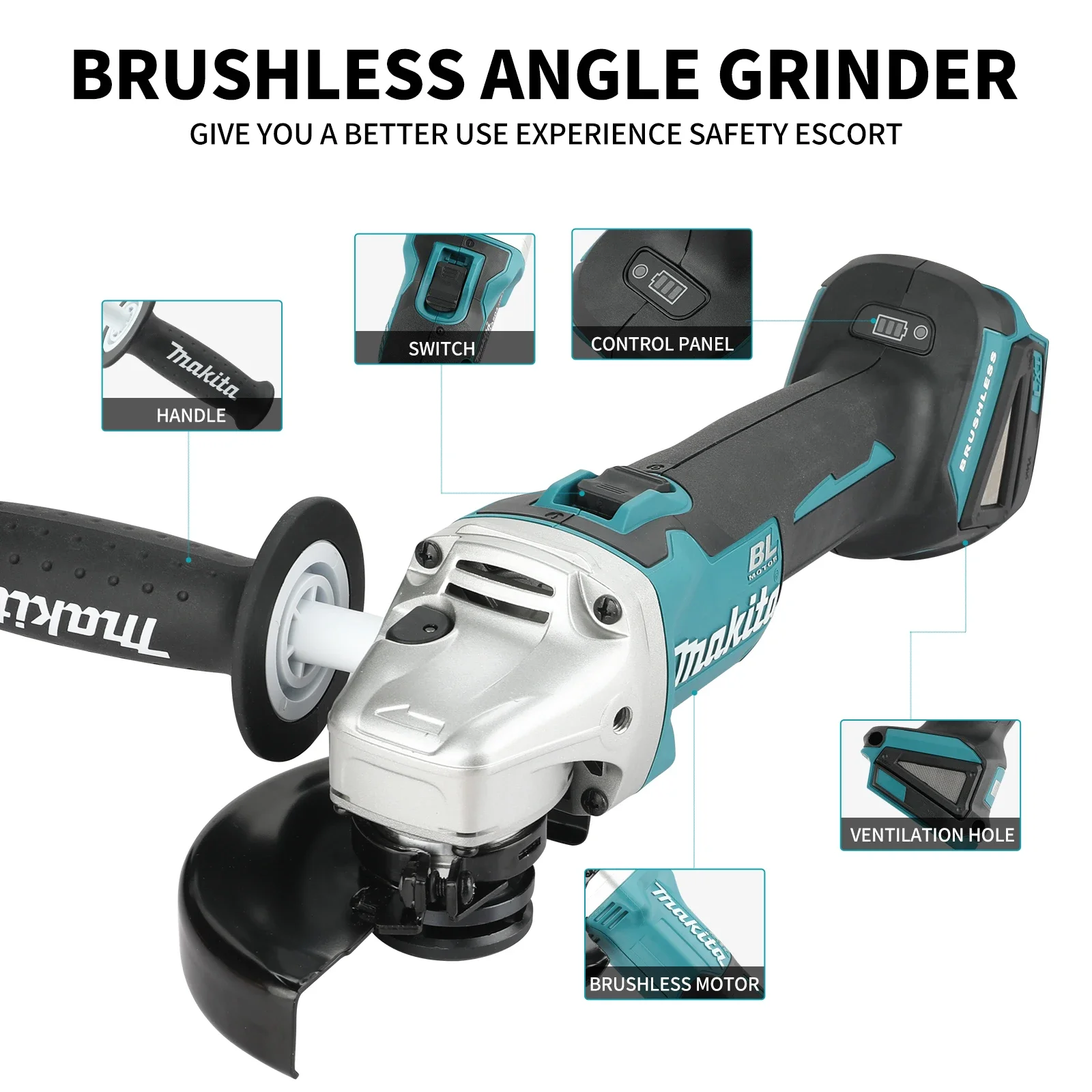 Angle Grinder Variable Speed Corded - Makita DGA404 – bezszczotkowa szlifierka kątowa