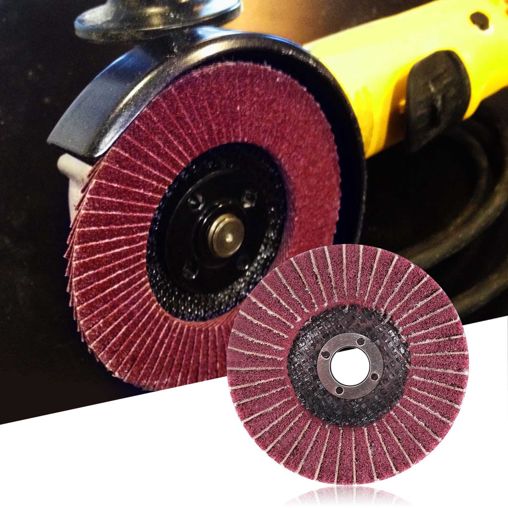 Angle Grinder Flap Disc Set - A93E-8PCS Zestaw 4-calowych czerwono-zielonych tarcz lamelowych