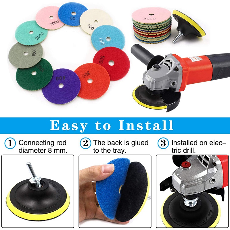 A33Z-12Pcs Zestaw 3-calowych P – Grinder Polishing Pad Kit recenzja i cena